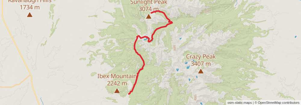 American Perimeter Trail - Rocky Mountains Primary stage 63 Map
