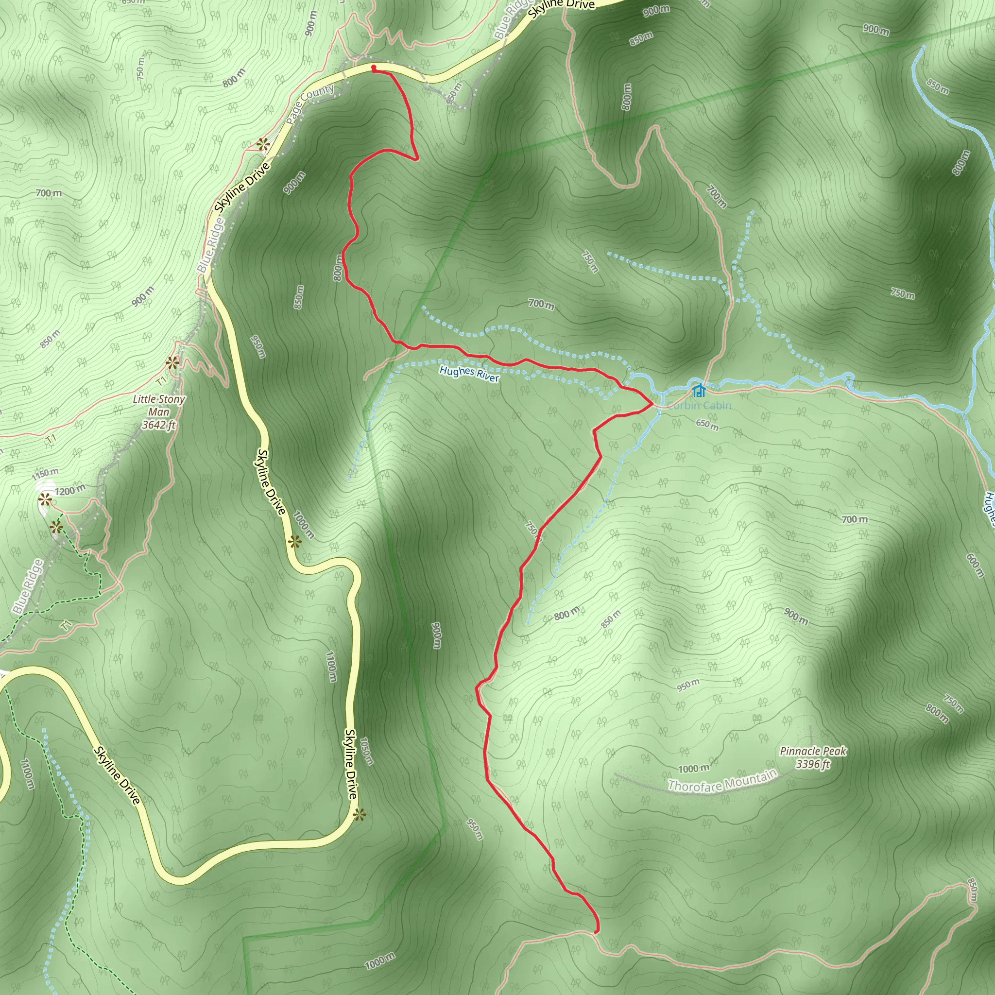 Indian Run Trail via Nicholson Hollow Trail mobile static map