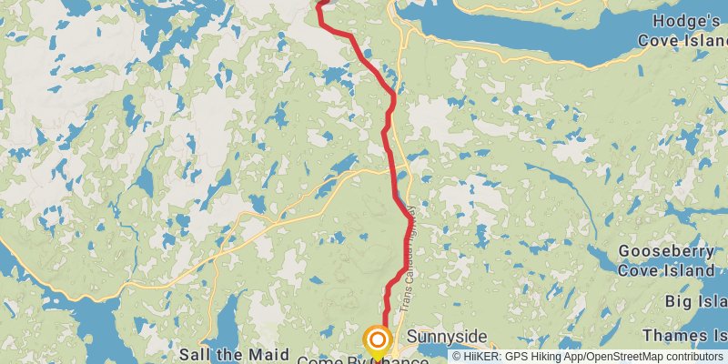 Newfoundland T'railway Trail stage 26 Map