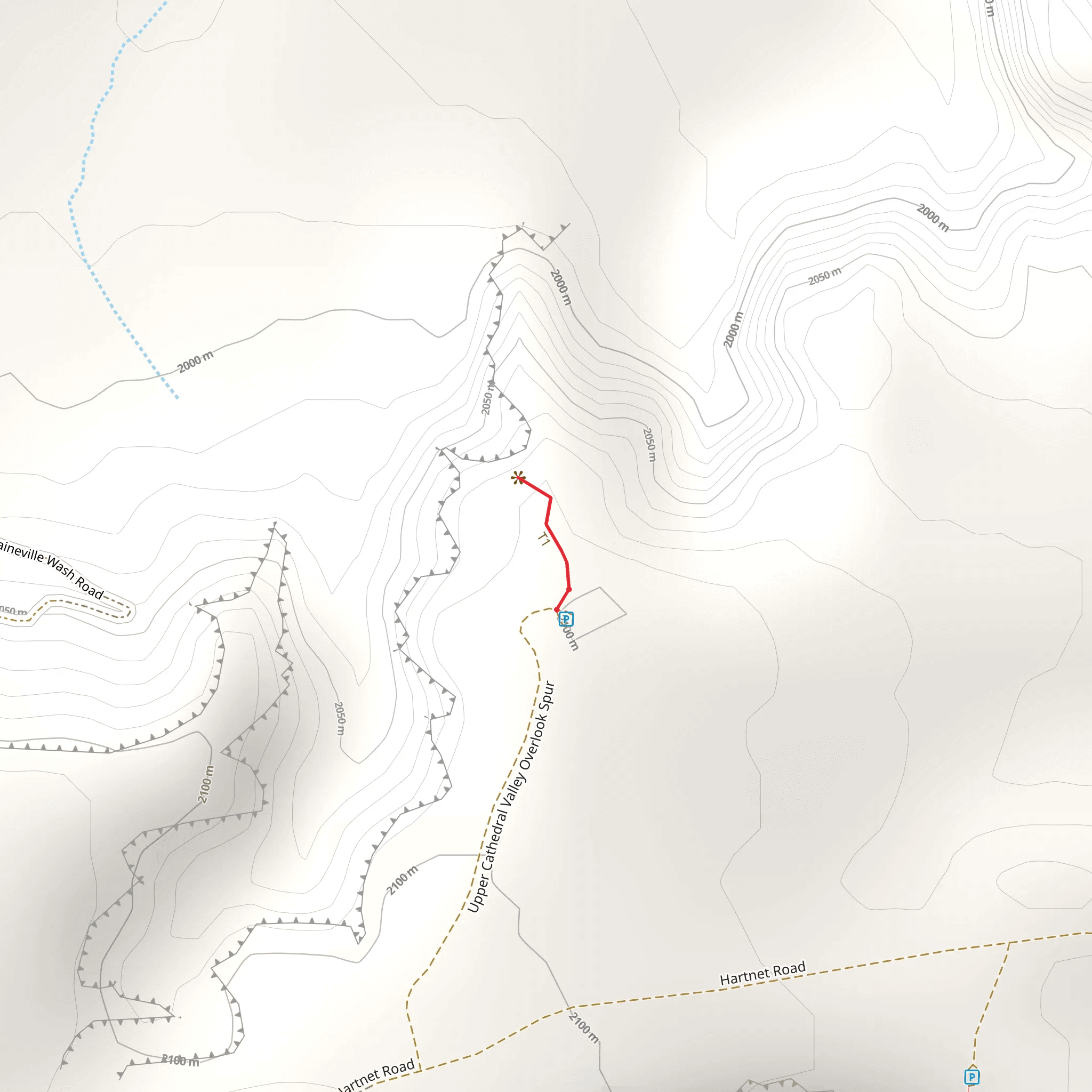 Upper Cathedral Valley Overlook Trail mobile static map