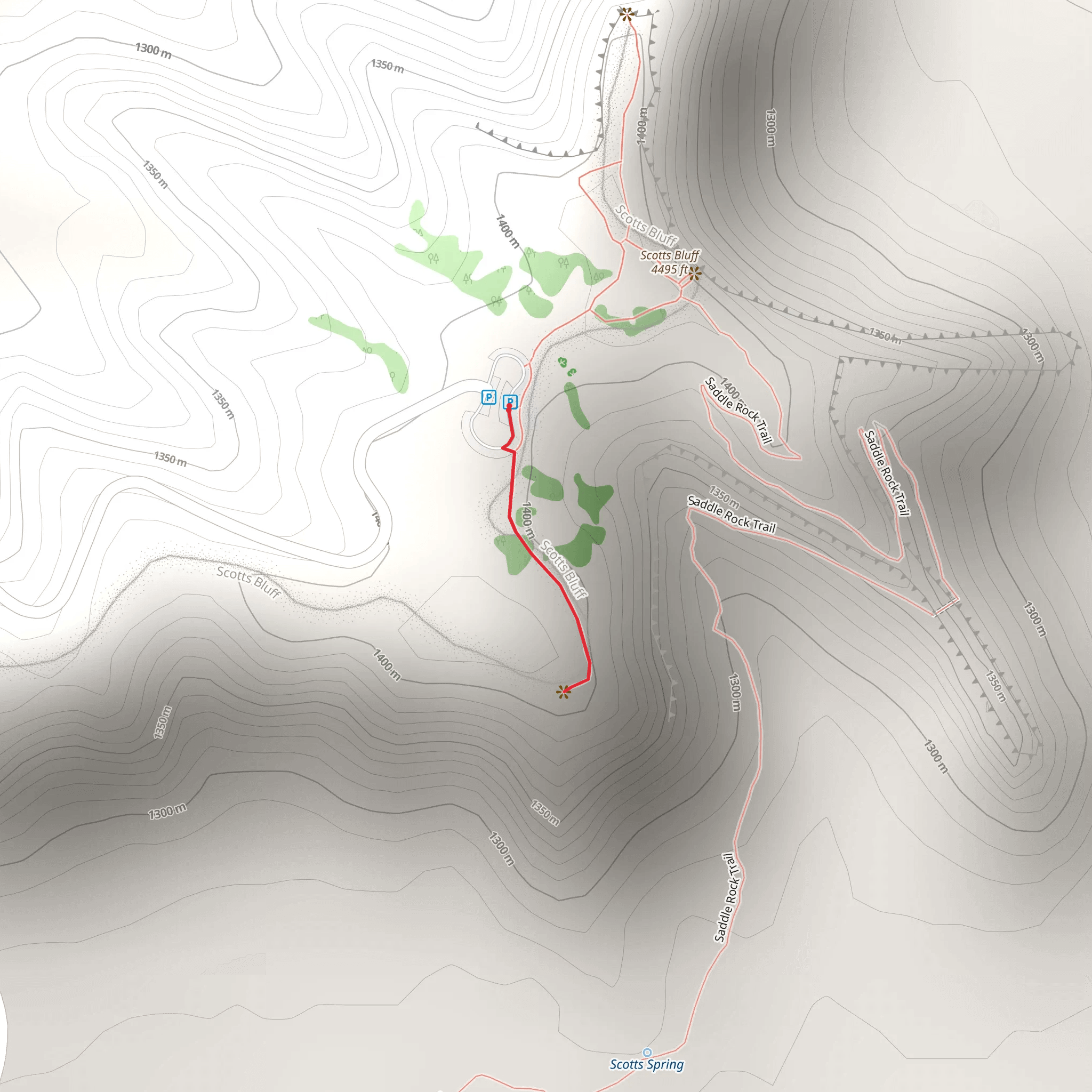 Saddle Rock Trail mobile static map