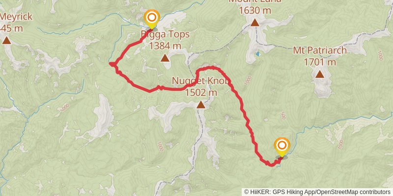 Leslie-Karamea Track stage 2 Map
