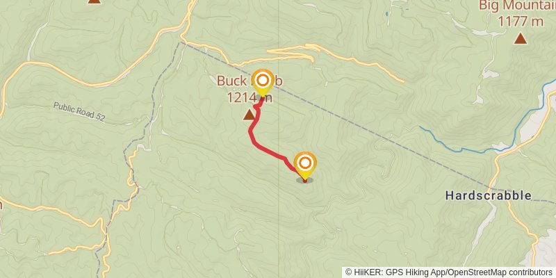 Laurel Fork Trail spur 2 Map