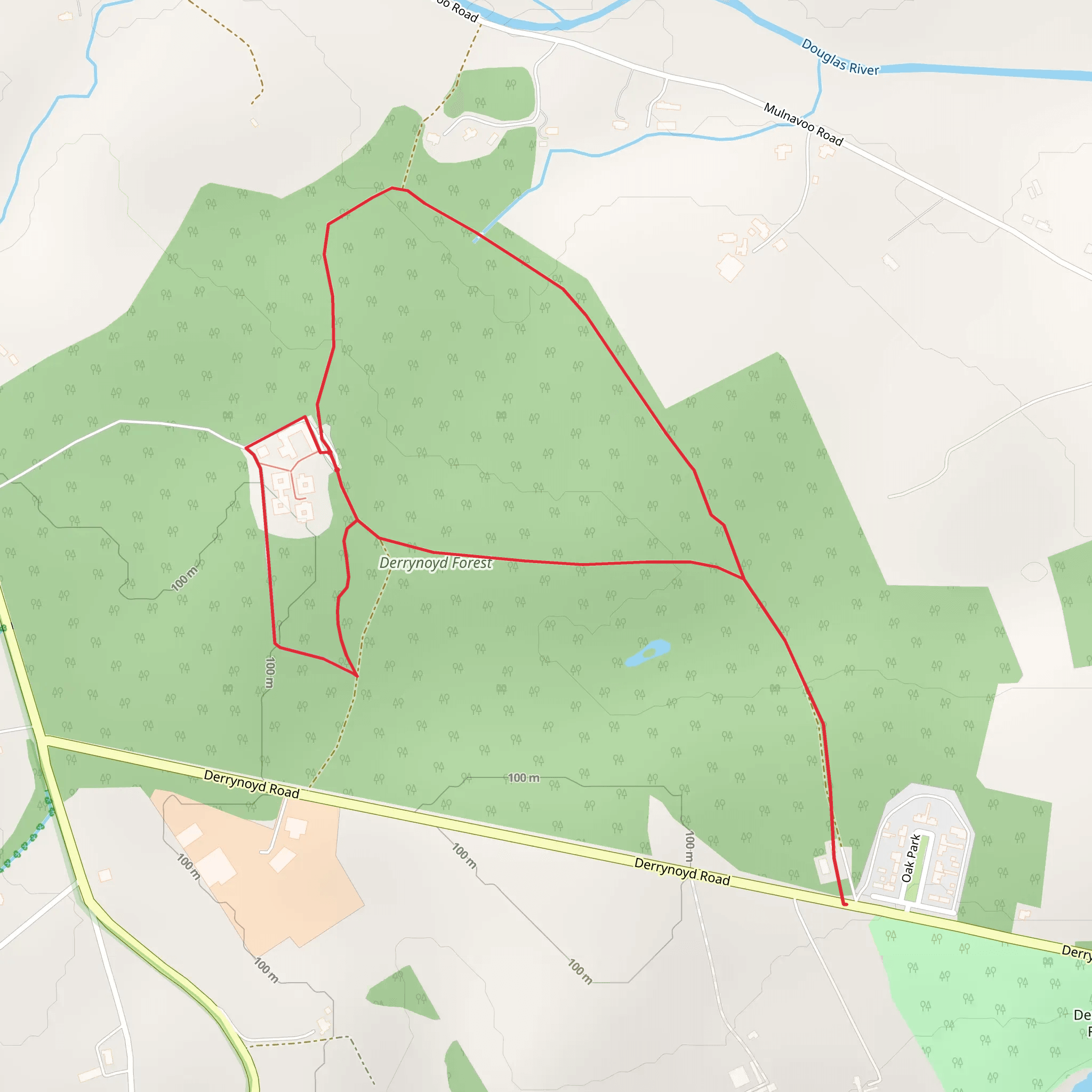 Derrynoyd Wood Trail mobile static map
