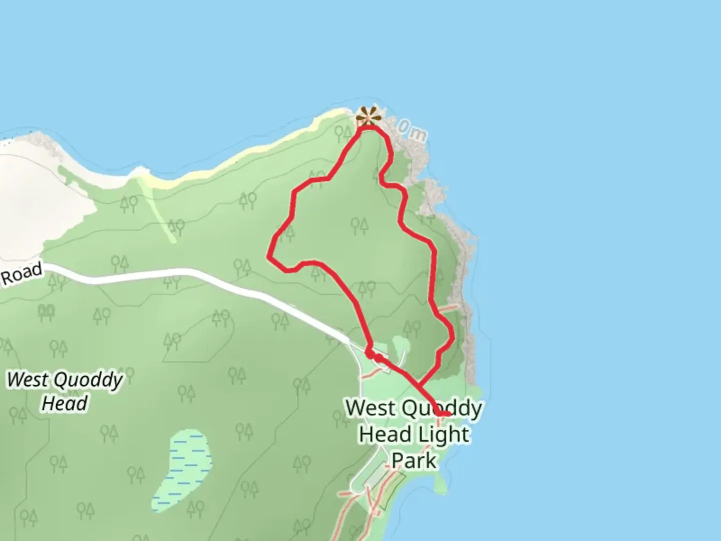 An image depicting the trail Coast Guard Loop Trail and its surrounding area.