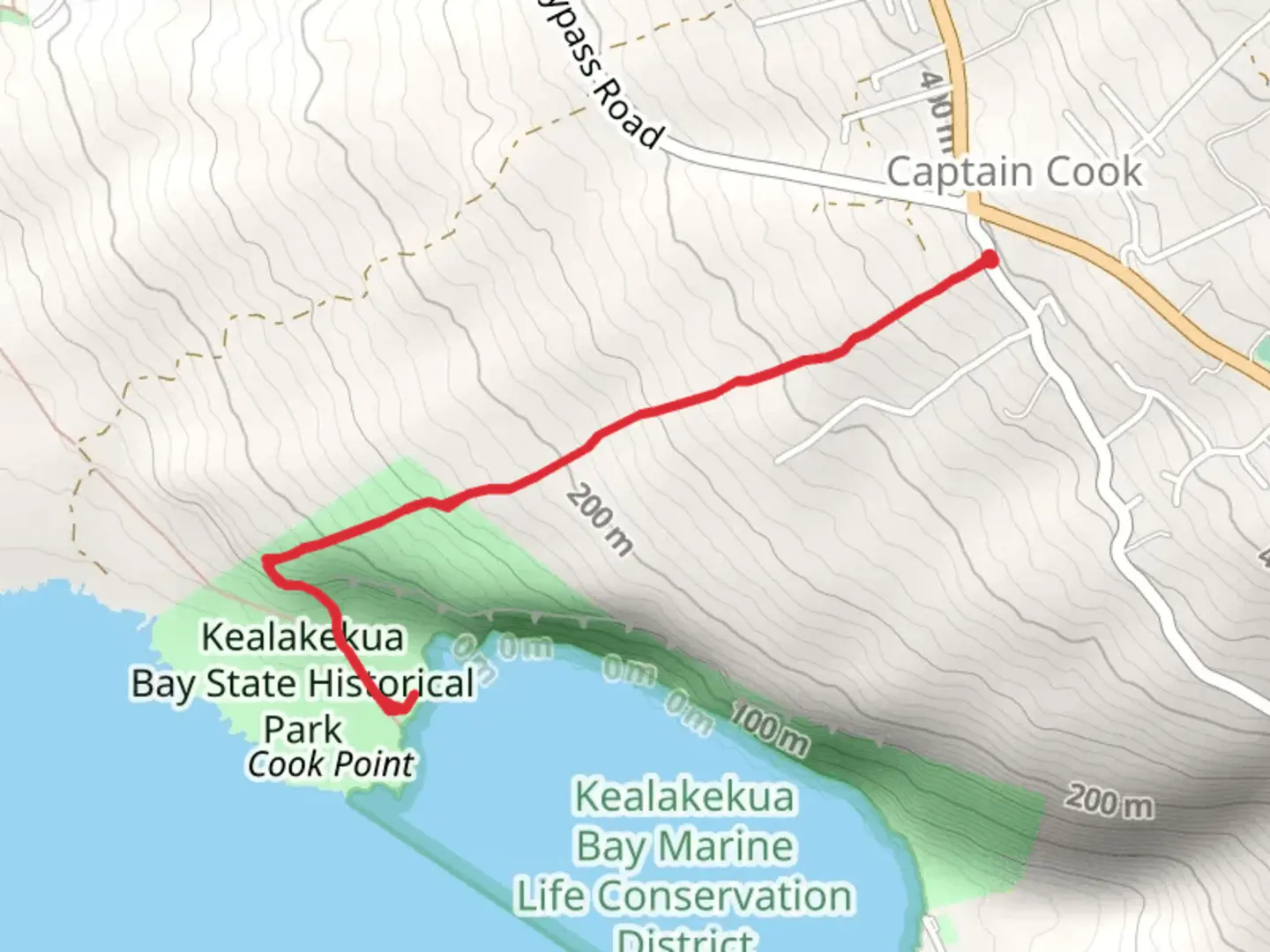 An image depicting the trail Captain Cook Monument Trail and its surrounding area.