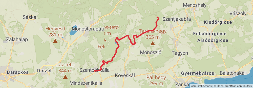 National Blue Trail - OKT stage 14 Map