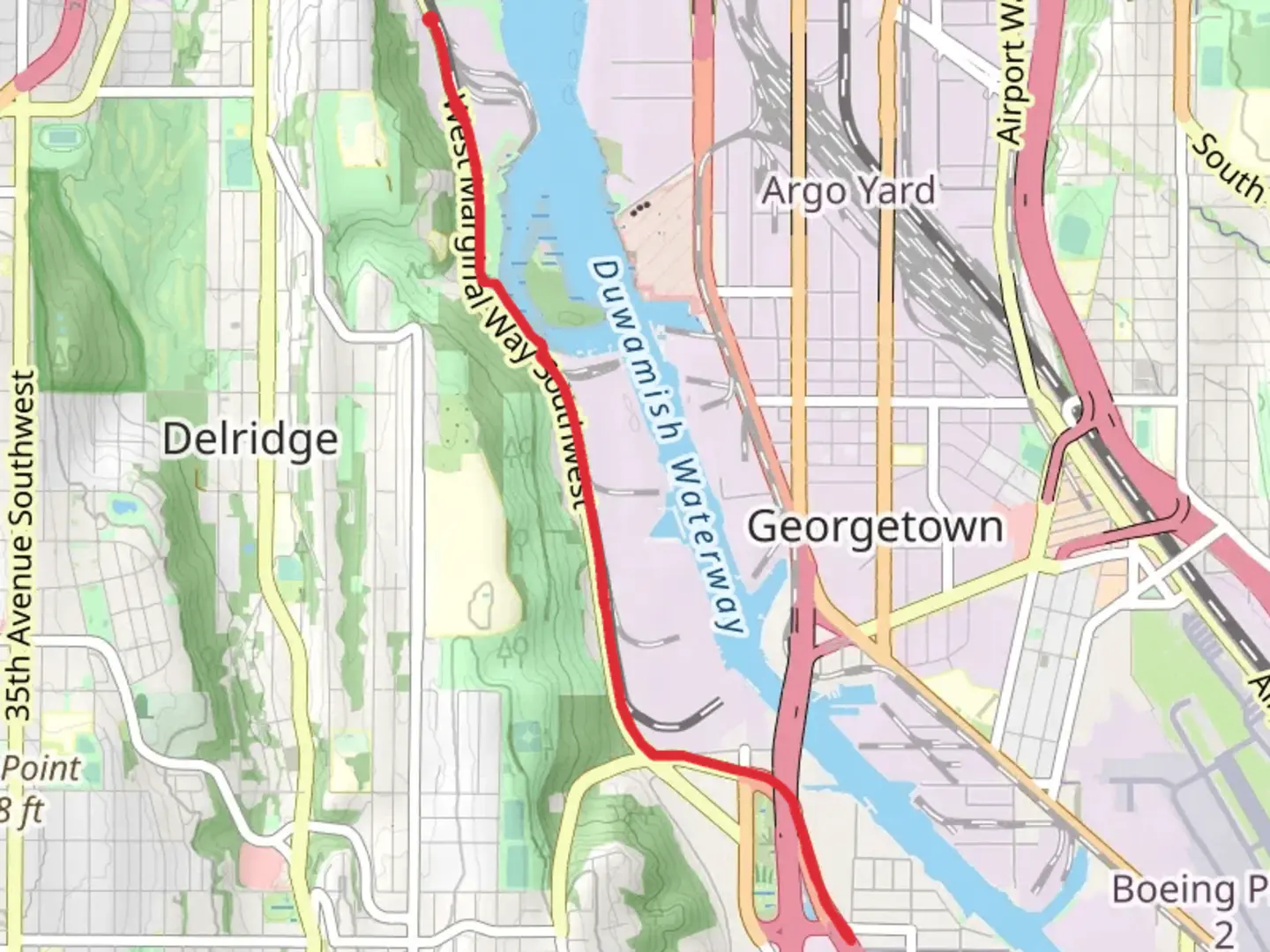 An image depicting the trail Duwamish Trail and its surrounding area.