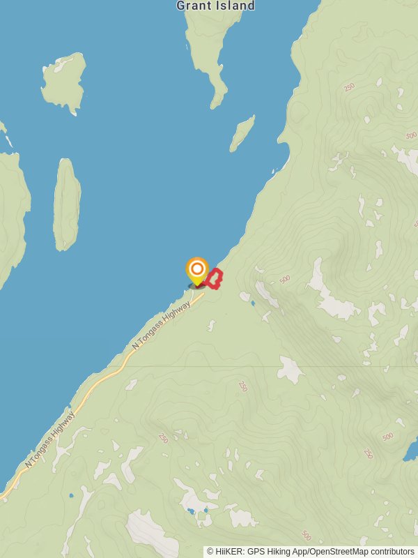 Map of Settlers cove campground road Loop, Ketchikan Gateway