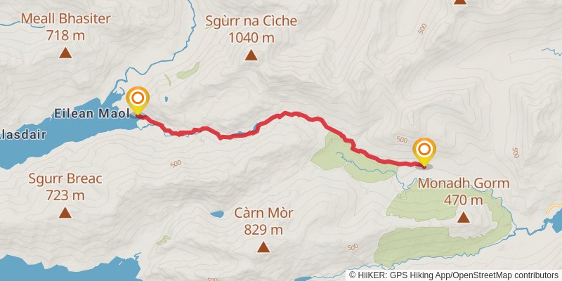 Fort William to Cape Wrath Walk stage 3 Map