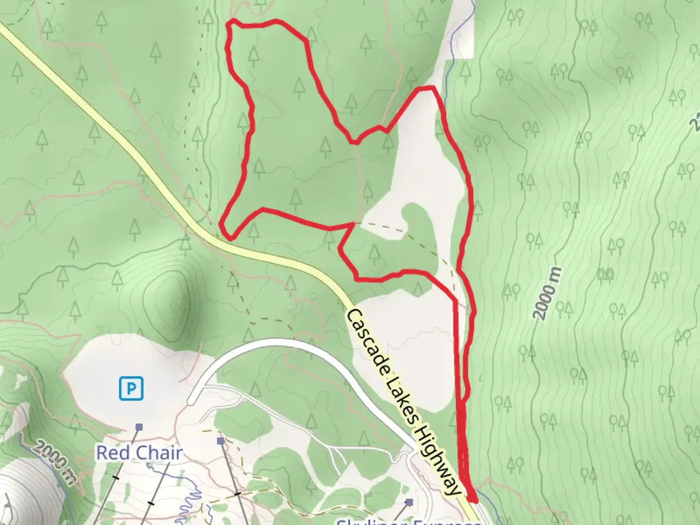 An image depicting the trail Water Tower Loop Trail and its surrounding area.