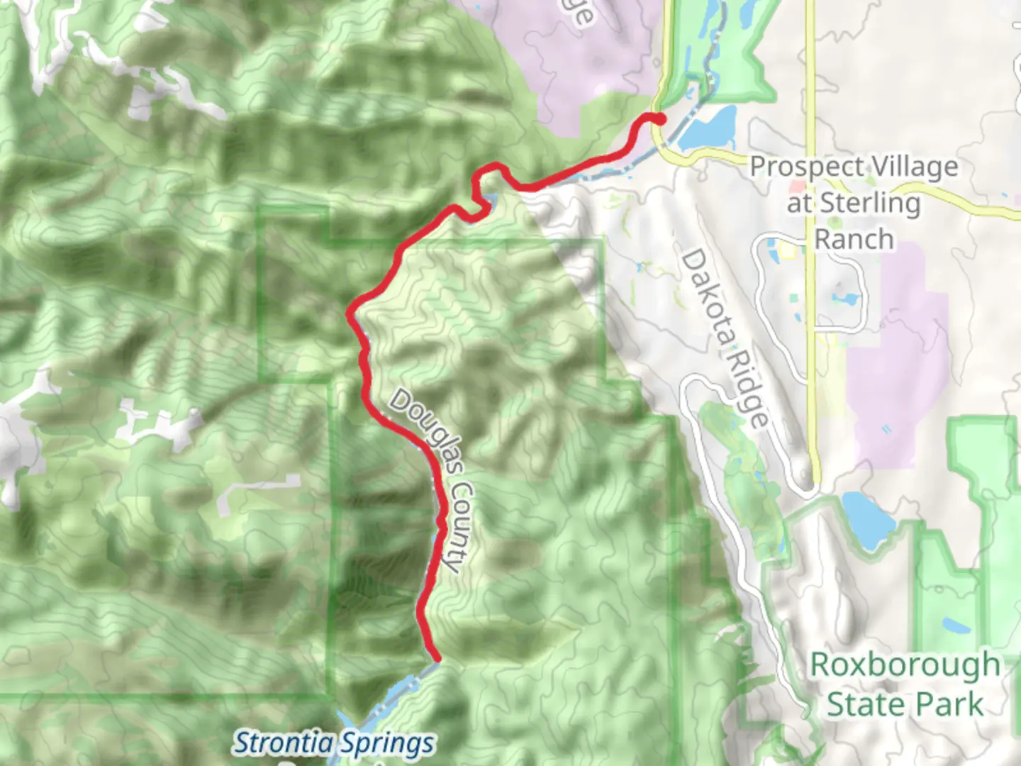 An image depicting the trail Platte River Road - Colorado Trail and its surrounding area.
