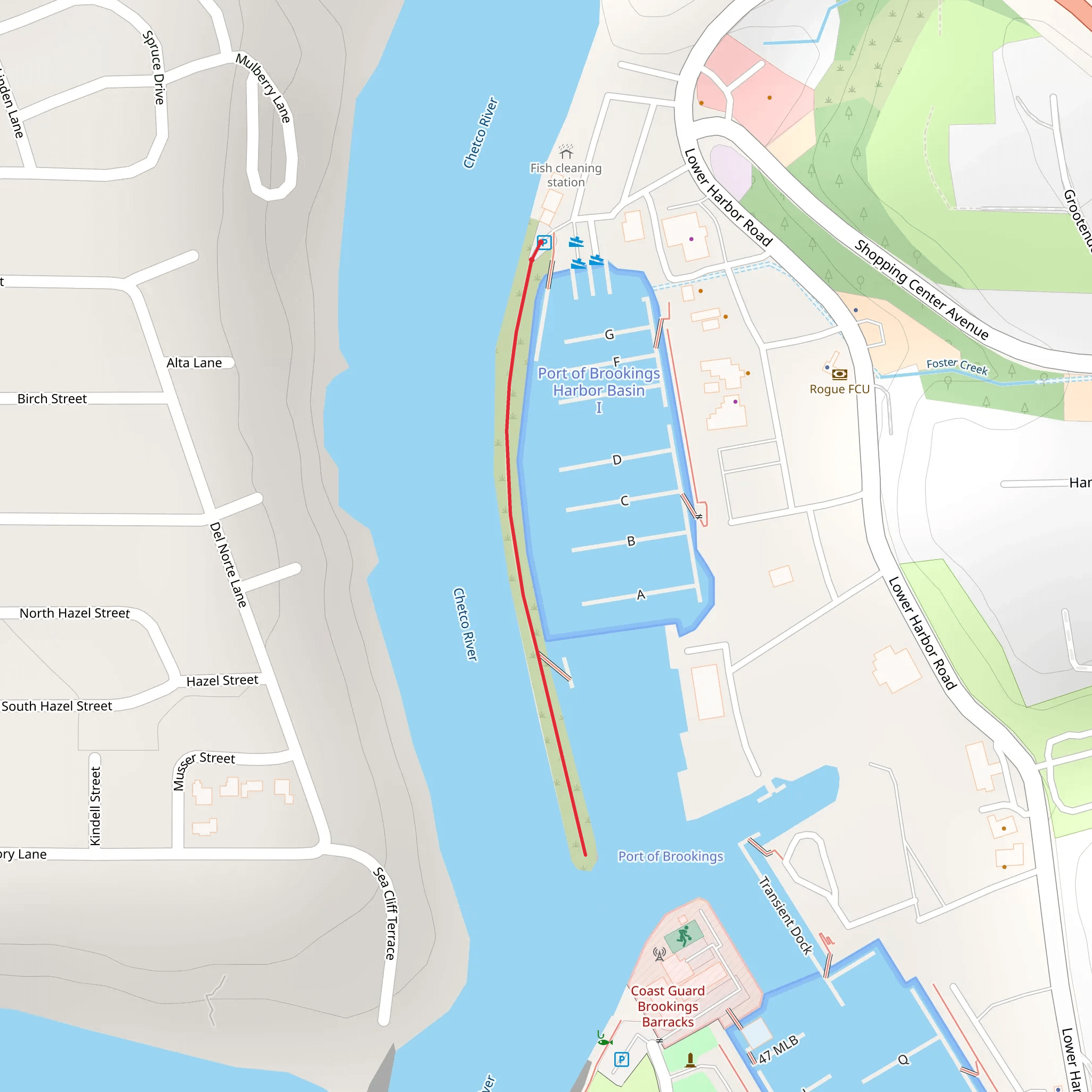 Chetco River - Harbor mobile static map