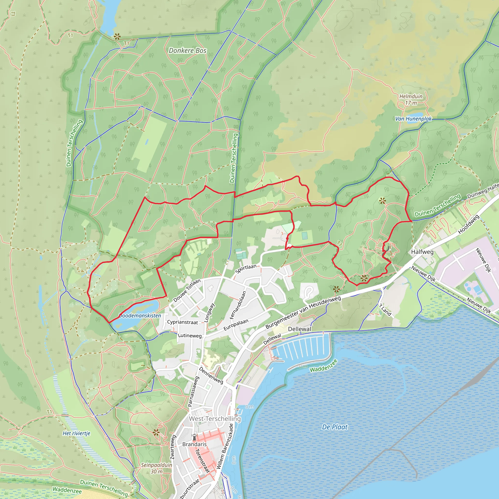 Vakantieparken and Doddemanskisten Loop mobile static map