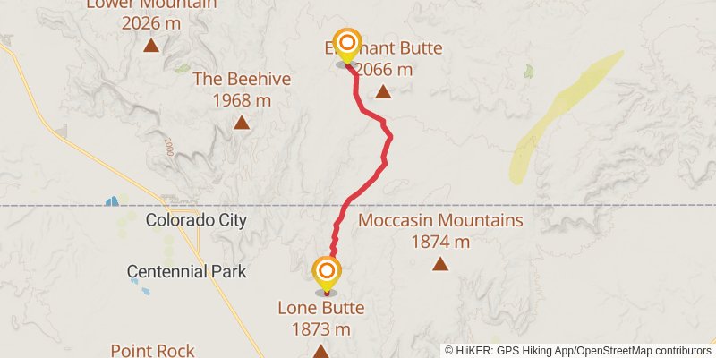 Hayduke Trail stage 71 Map