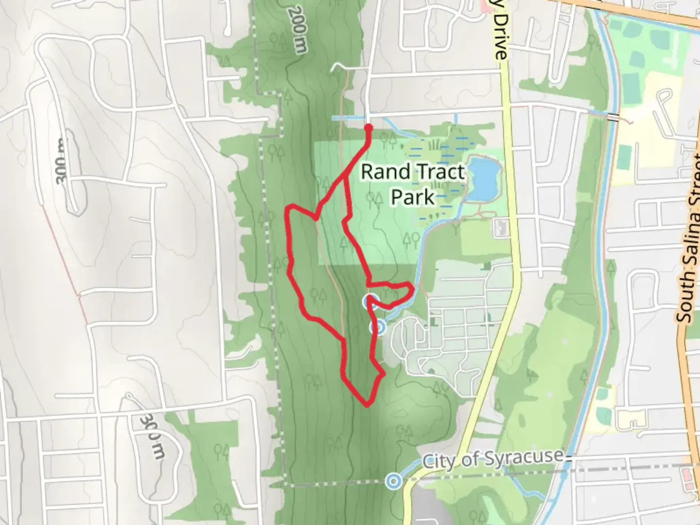 An image depicting the trail Rand Tract Park Loop Trail and its surrounding area.