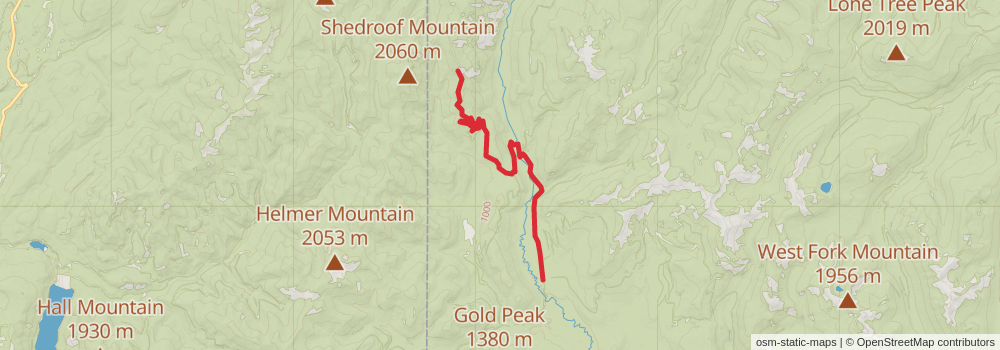 American Perimeter Trail - Rocky Mountains Primary stage 179 Map