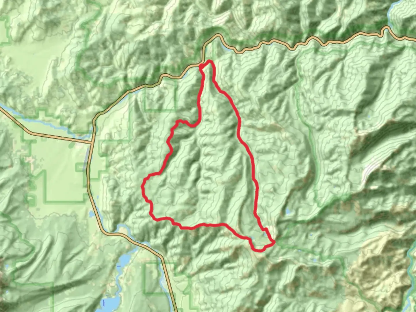 An image depicting the trail Little Casino Creek and Big Casino Creek Loop Trail and its surrounding area.