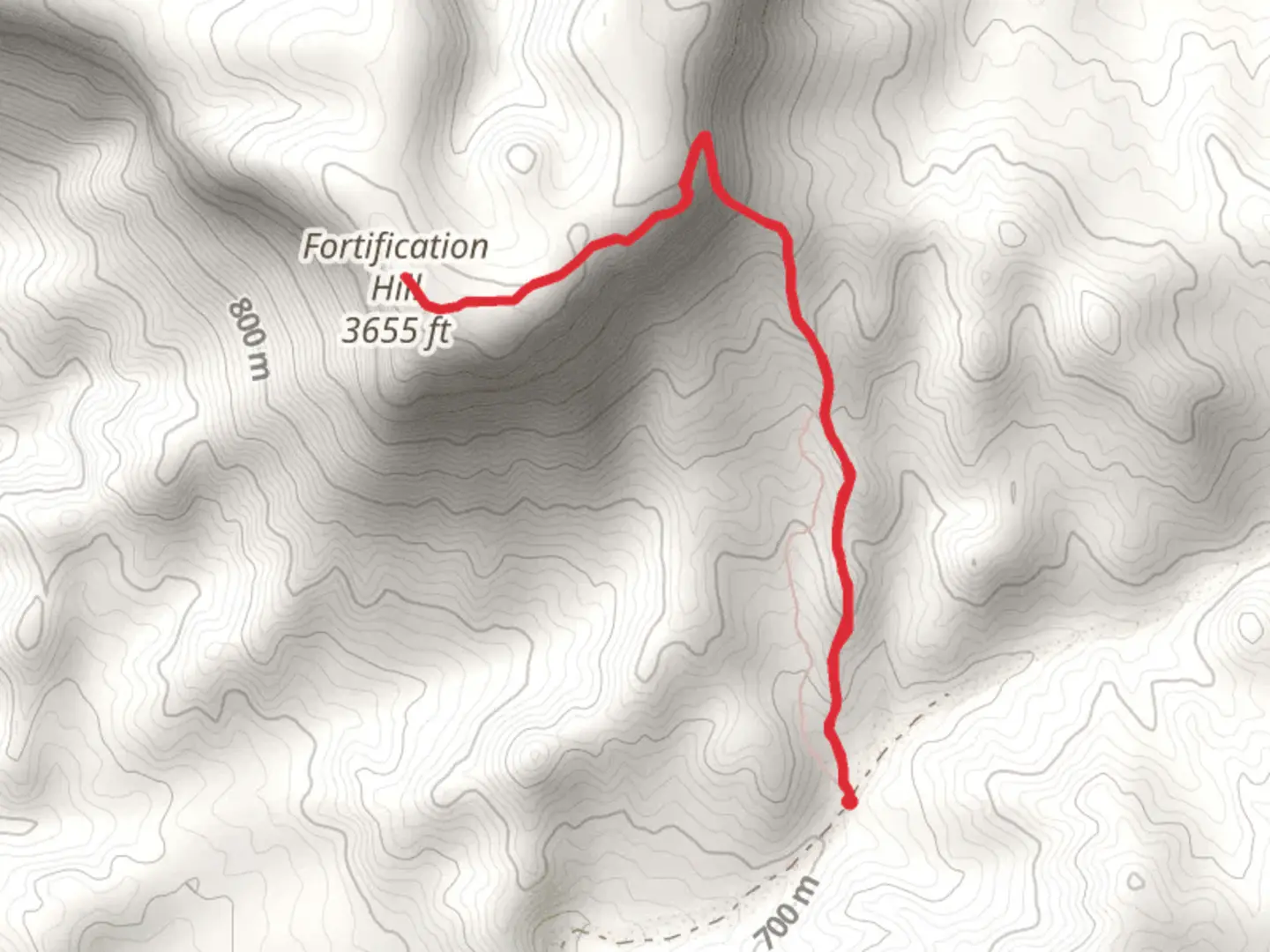 An image depicting the trail Fortification Hill Trail and its surrounding area.