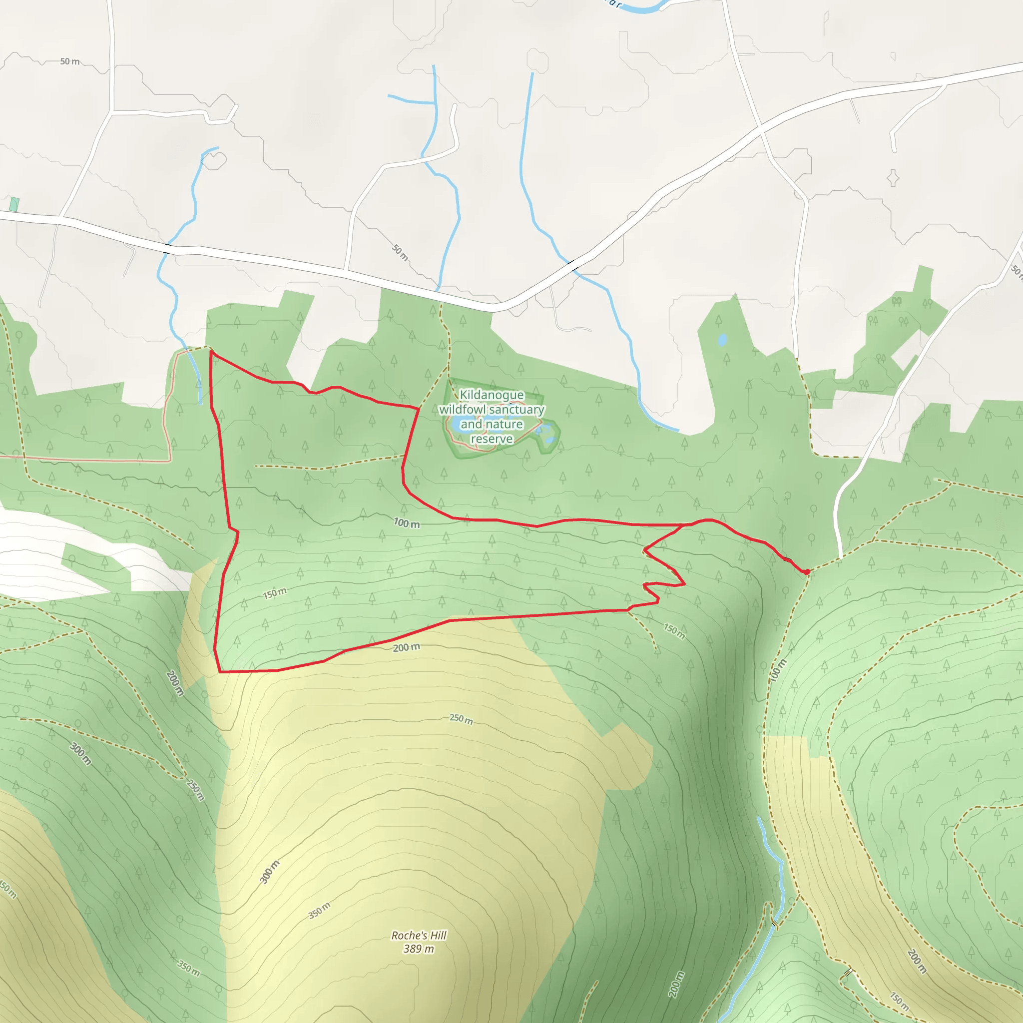 Knockmealdowns Trails - Duck Pond Loop mobile static map