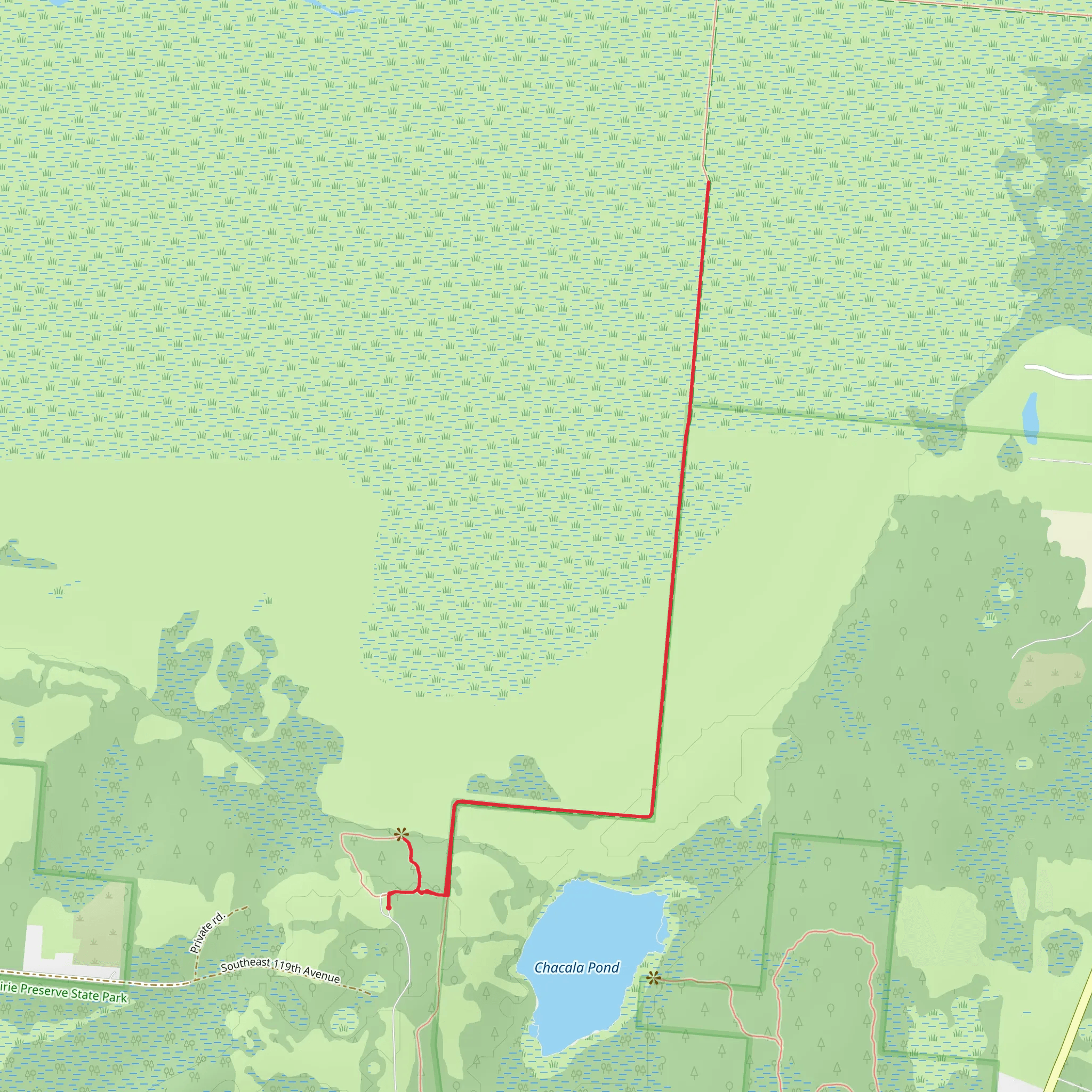 Cone's Dike Trail mobile static map