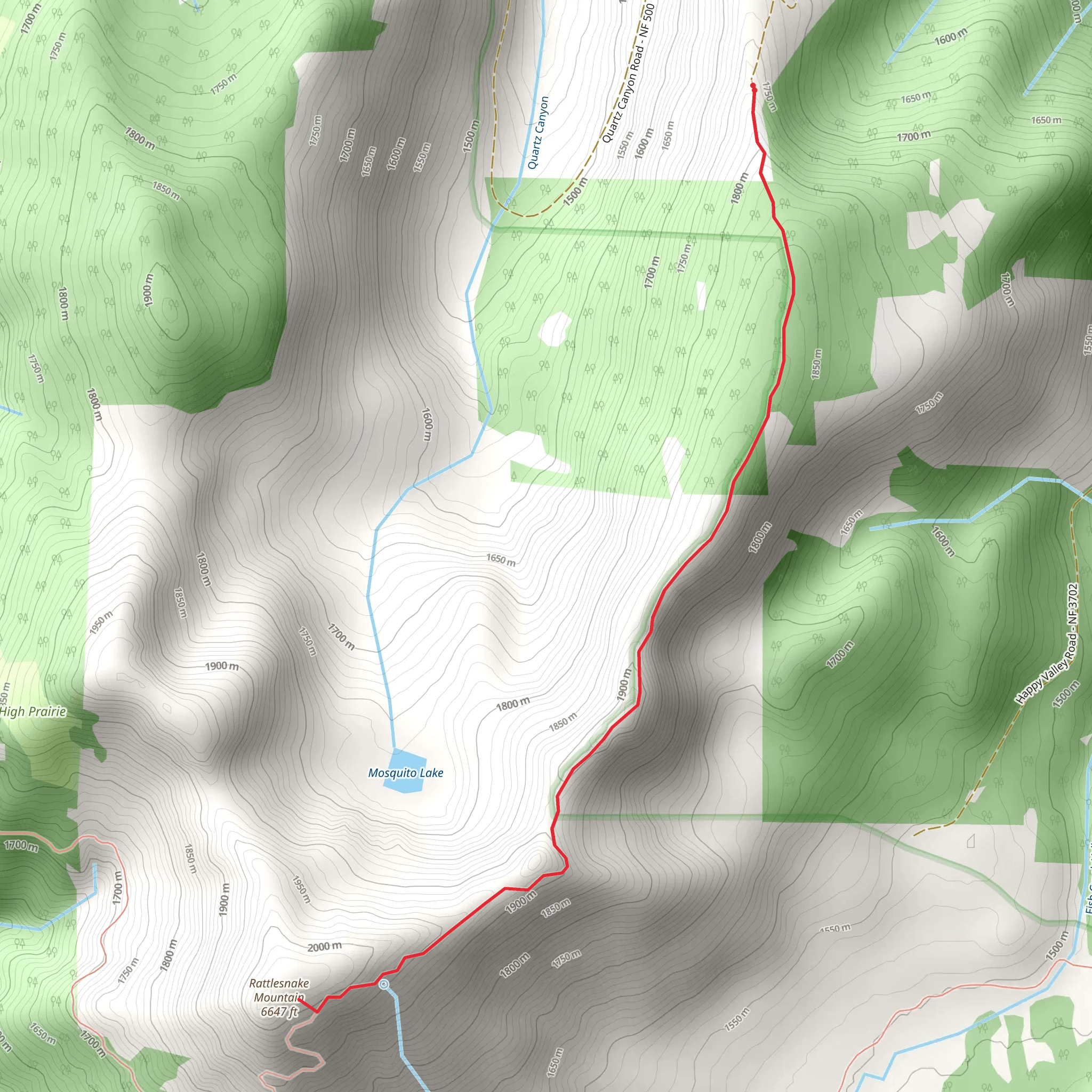 Rattlesnake Mountain mobile static map