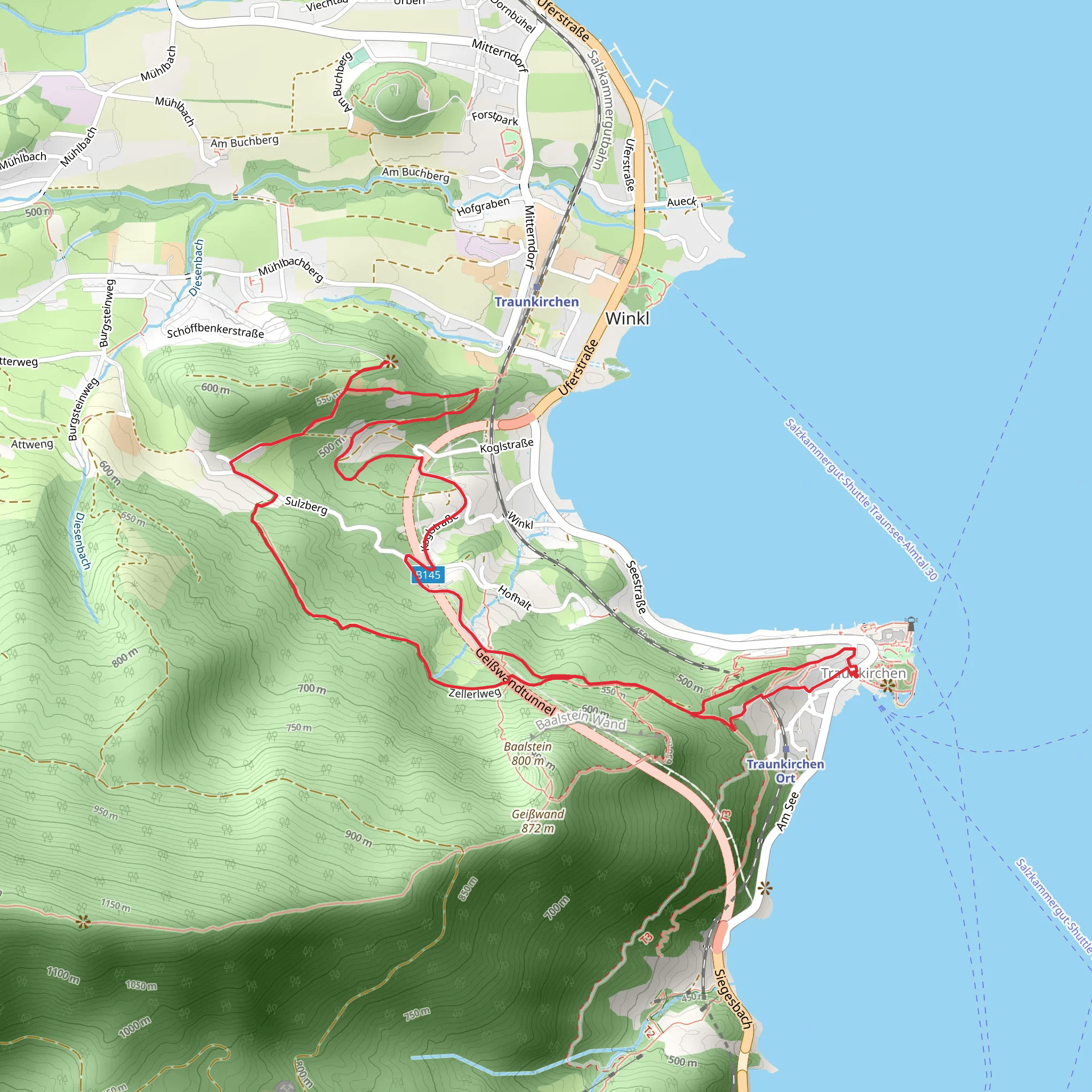 Zellerlweg - Elisabethruhe Loop Walk mobile static map