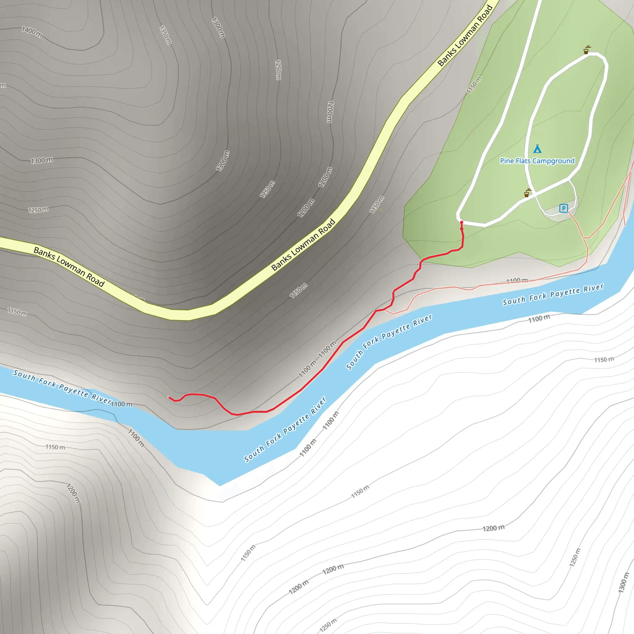 South Fork Payette River Walk mobile static map