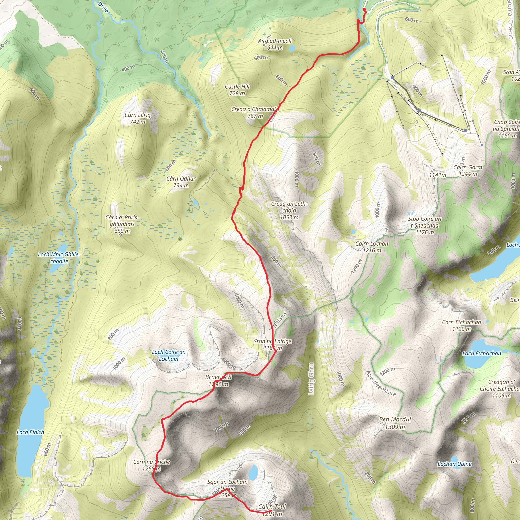 Cairn Toul mobile static map
