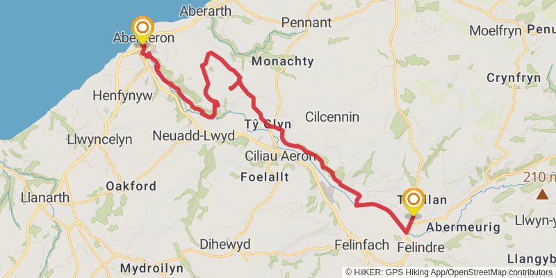 Dylan Thomas Trail stage 2 Map