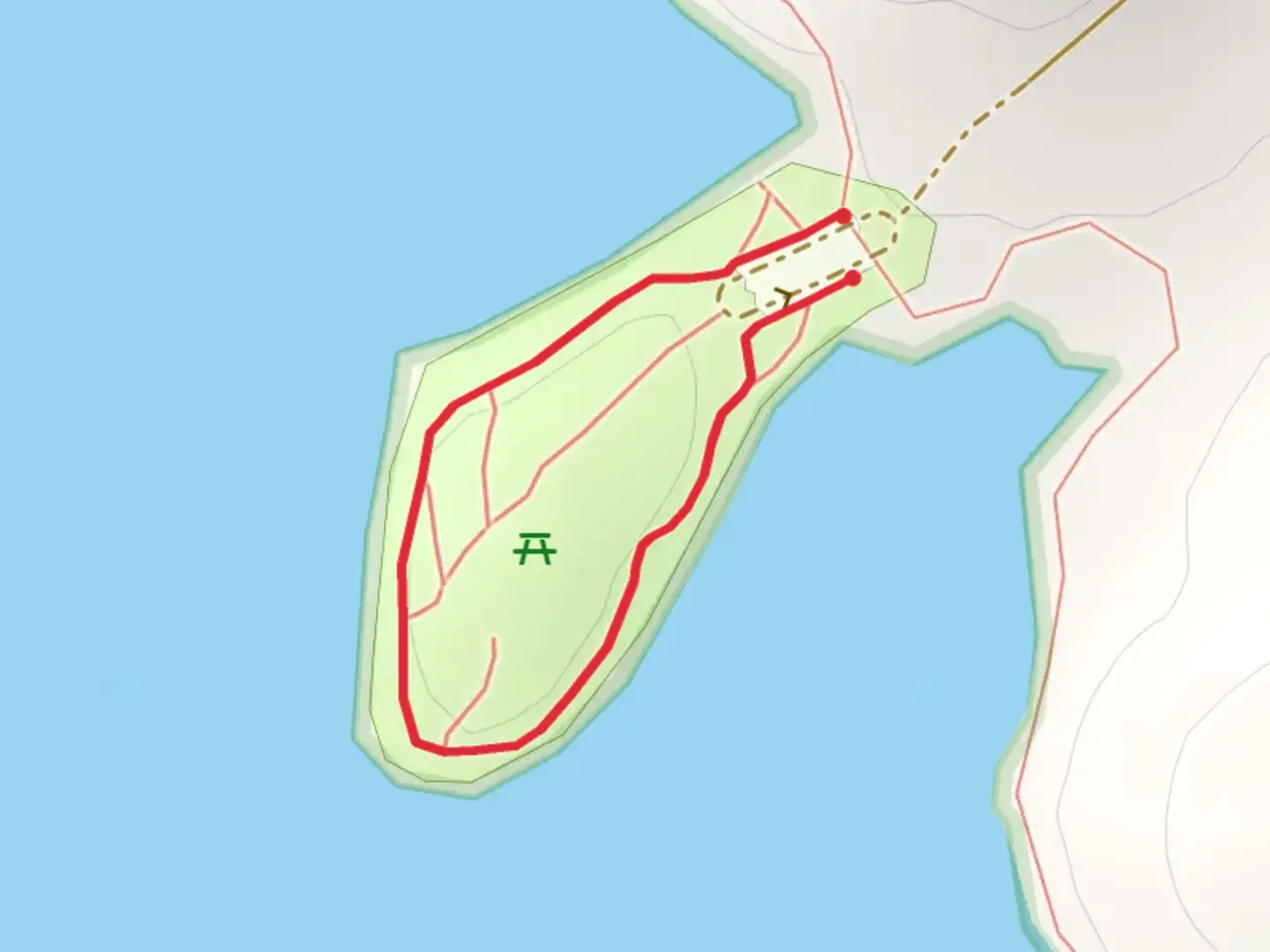An image depicting the trail Loop near Alls Fork and its surrounding area.