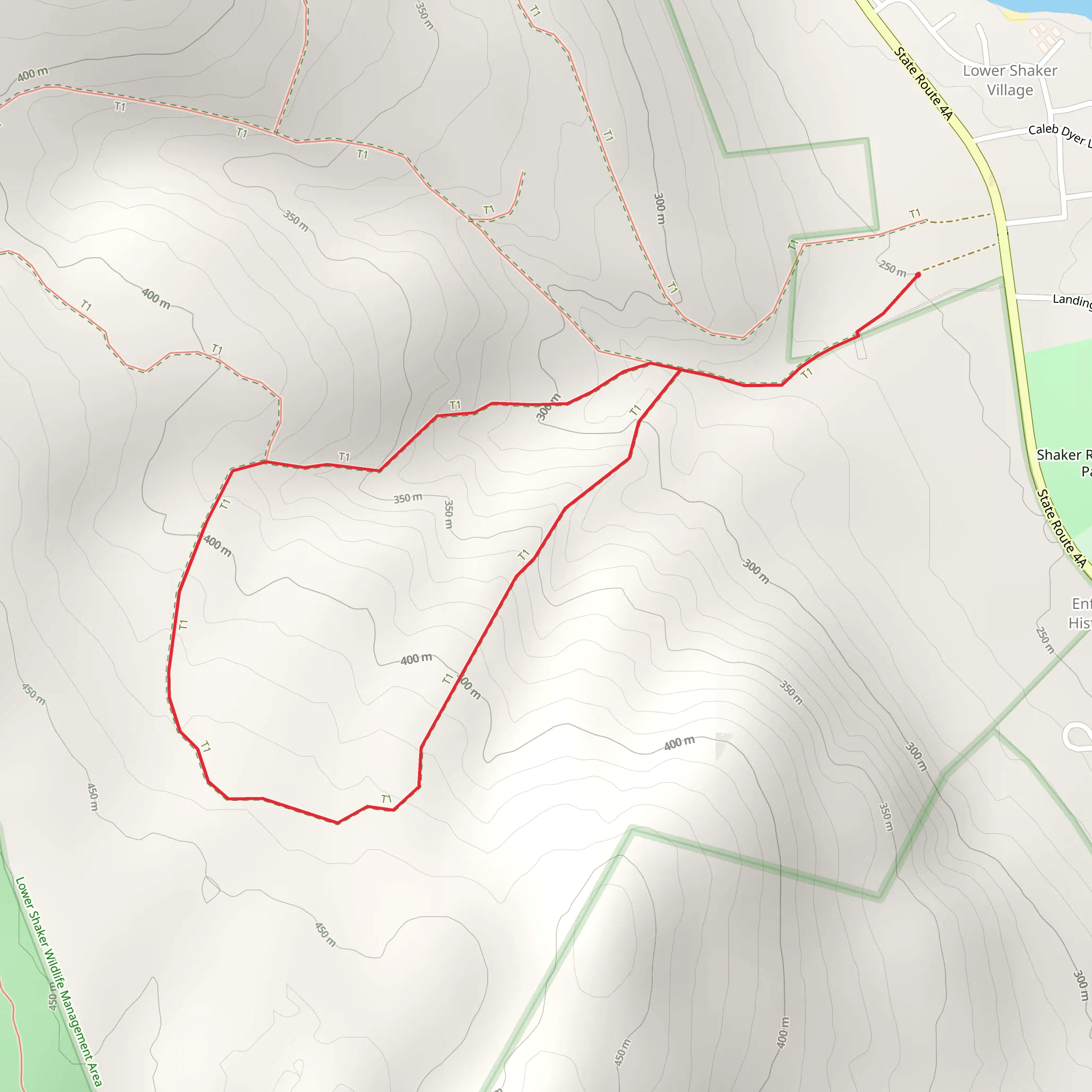 Moses Johnson and Hill Trail Loop mobile static map