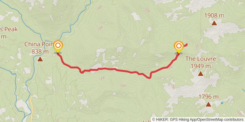 Paris Creek Trail stage 2 Map