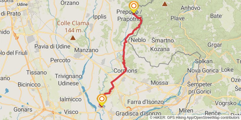 Cammino Celeste stage 3 Map