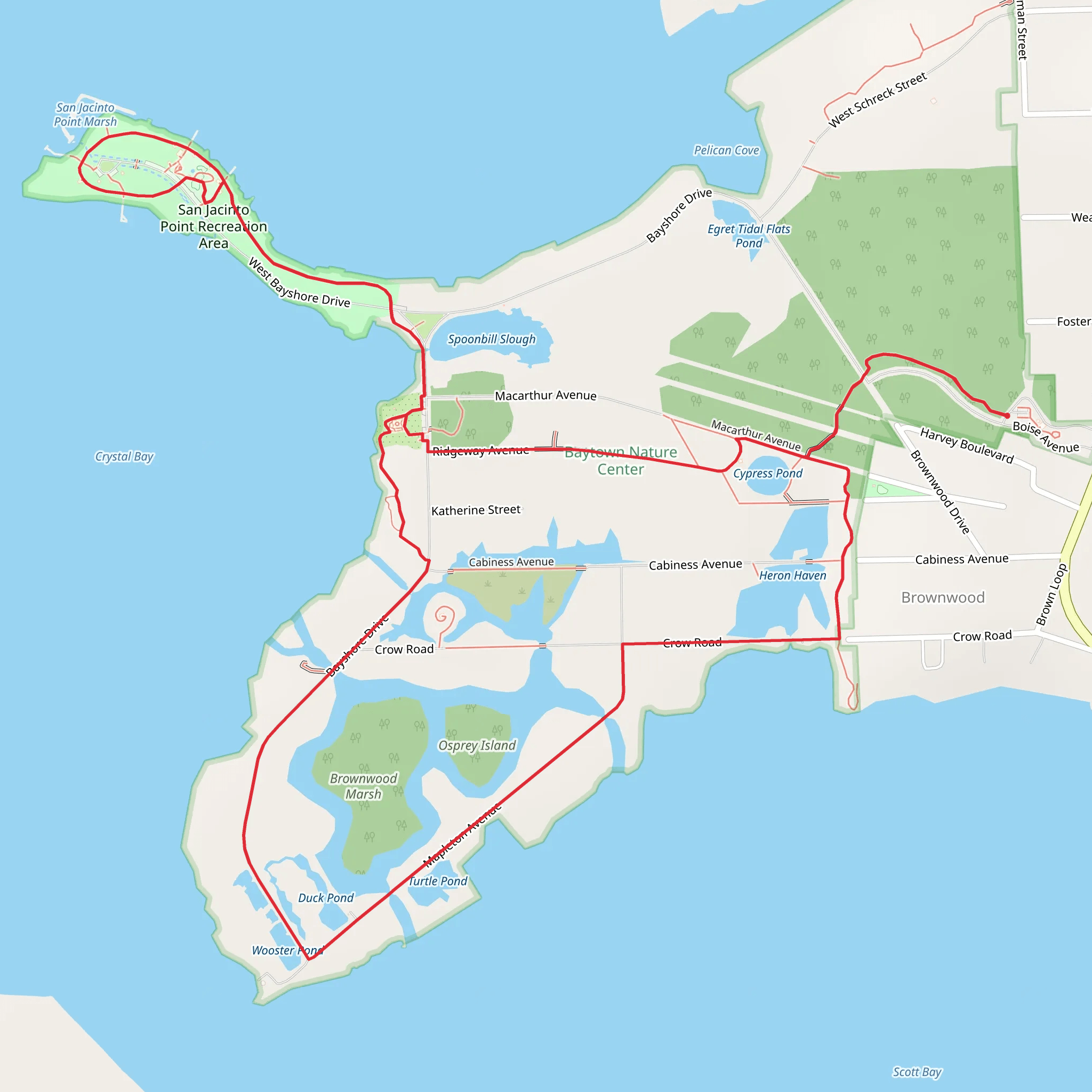 Rundell Cove and Ridgeway Avenue Loop mobile static map