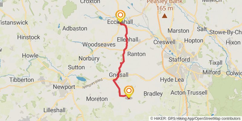 Staffordshire Loop from Burton-upon-Trent stage 6 Map