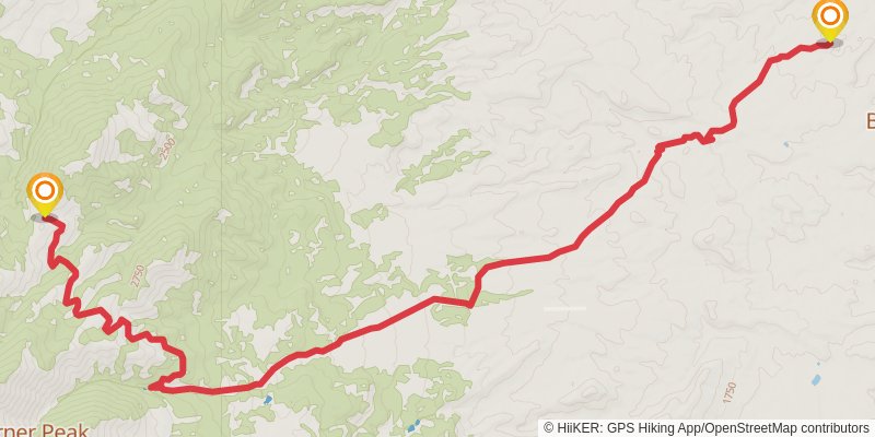 Hayduke Trail stage 18 Map