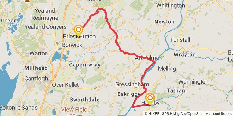 Lunesdale Walk stage 3 Map