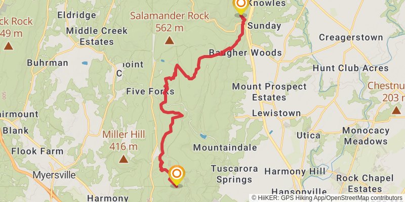 Catoctin National Recreation Trail stage 2 Map