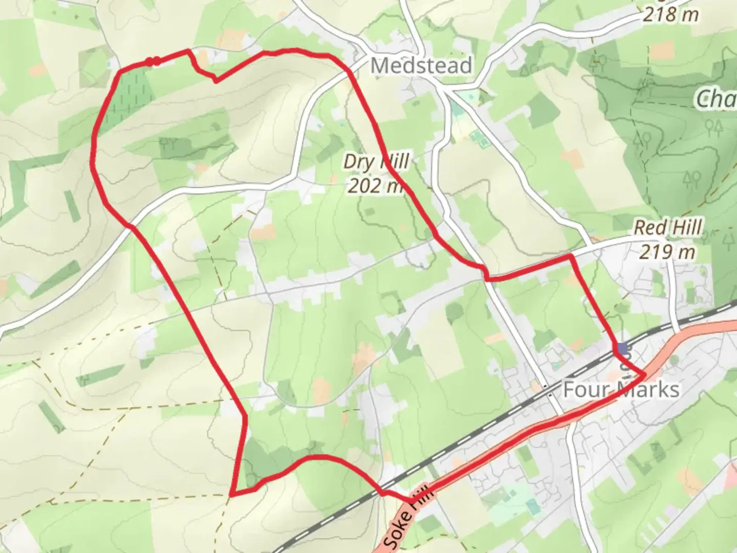 An image depicting the trail Soldridge Circular Walk and its surrounding area.