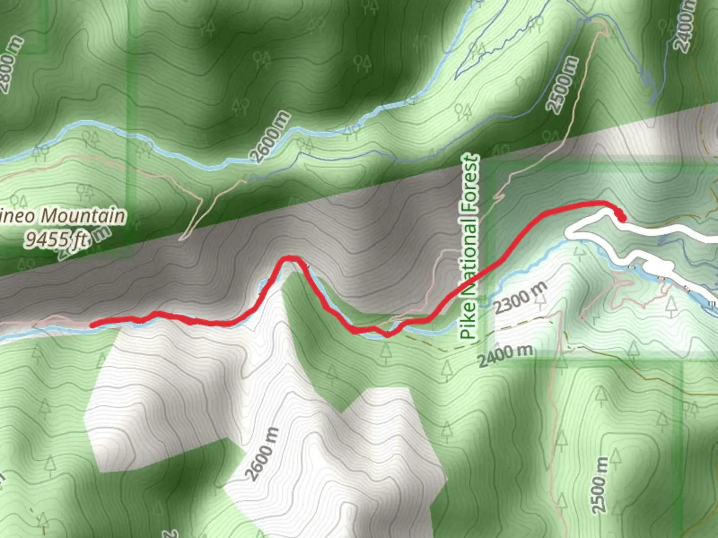 An image depicting the trail North Cheyenne Creek - Seven Bridges Trail and its surrounding area.