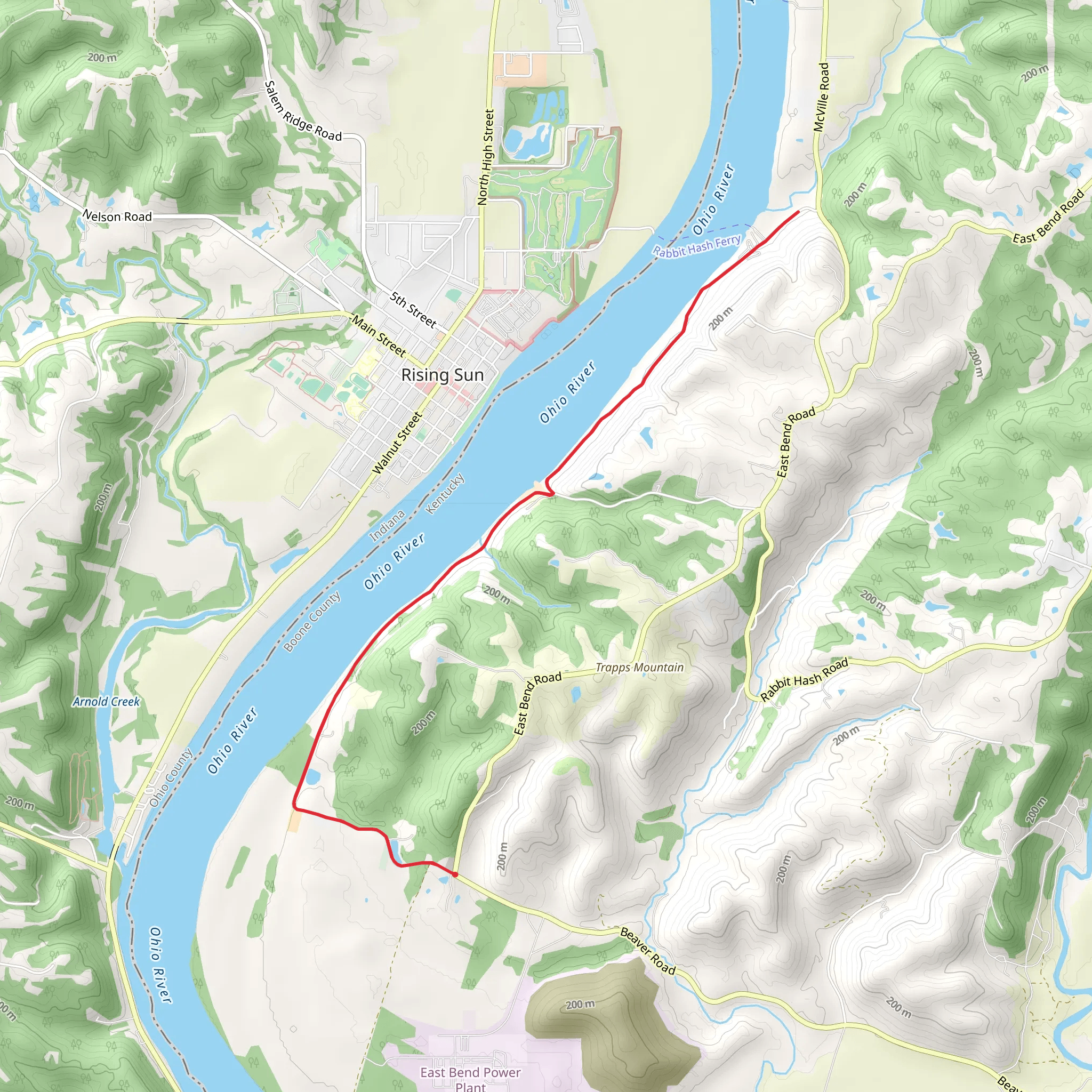 Ohio River - Lower River Road mobile static map