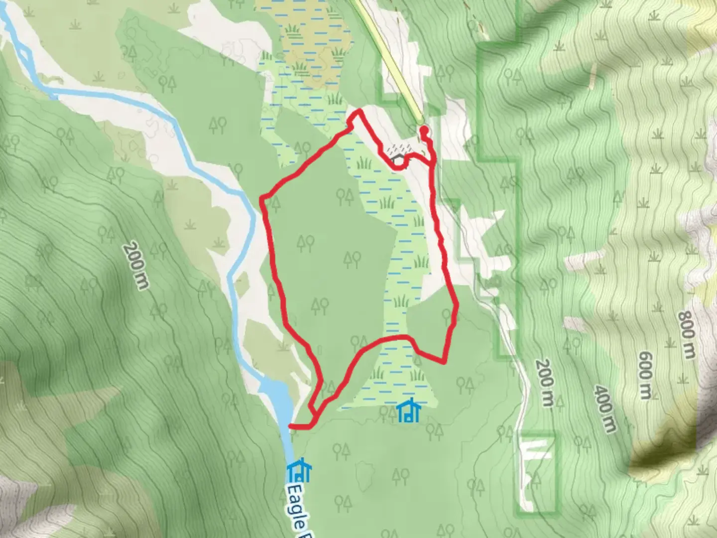 An image depicting the trail Albert - Crow Pass Loop Trail and its surrounding area.