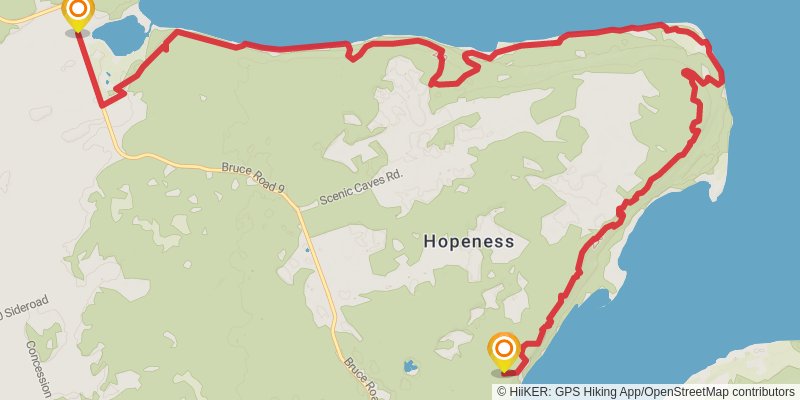 The Bruce Trail stage 42 Map