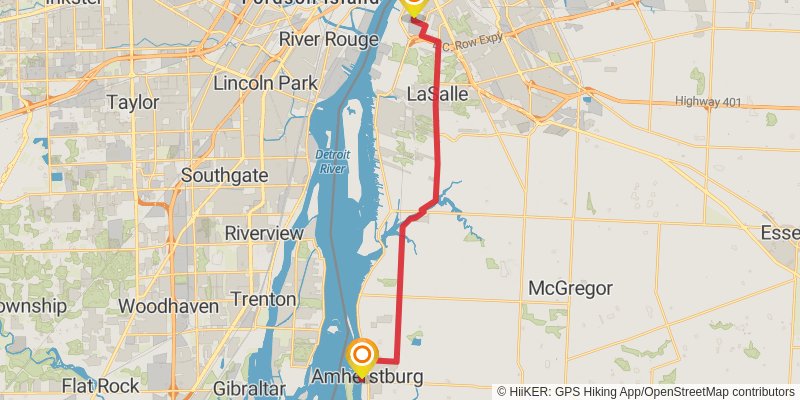 Waterfront Trail stage 57 Map