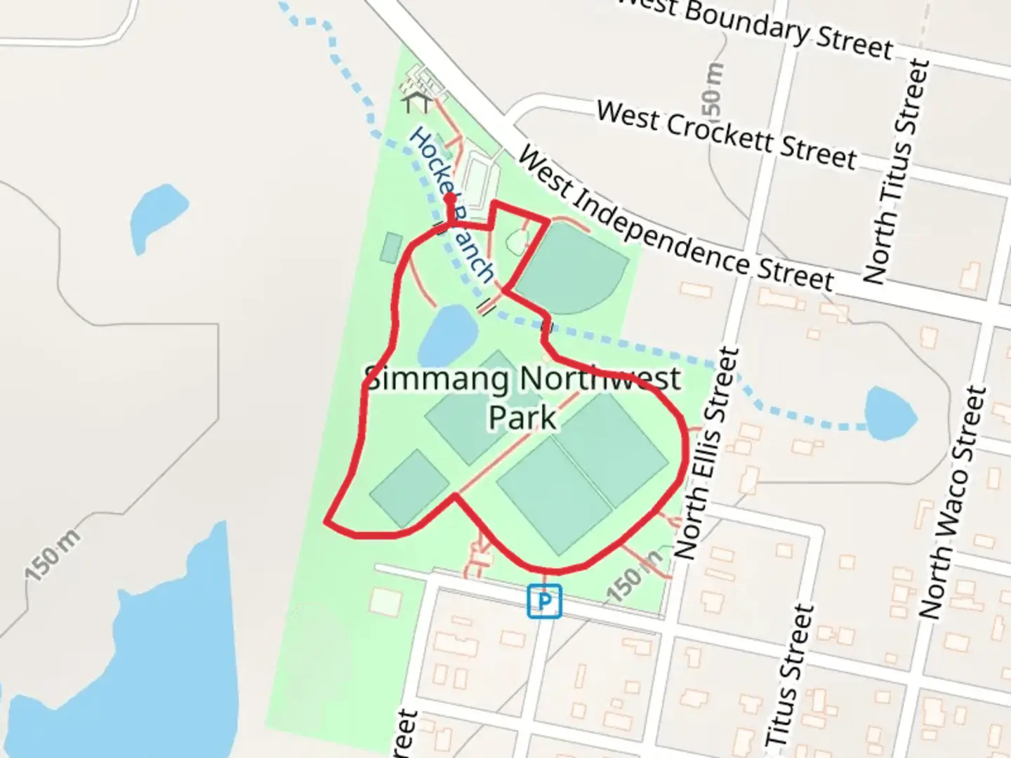 An image depicting the trail Hockel Branch Loop and its surrounding area.