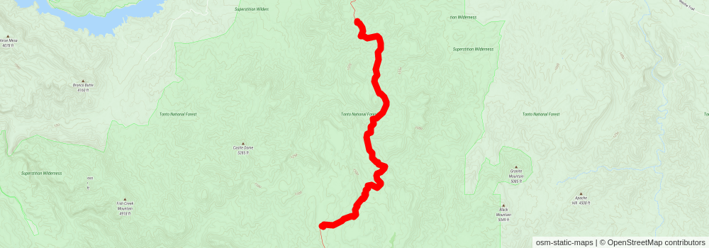 Southwestern Horseshoe Trail stage 91 Map