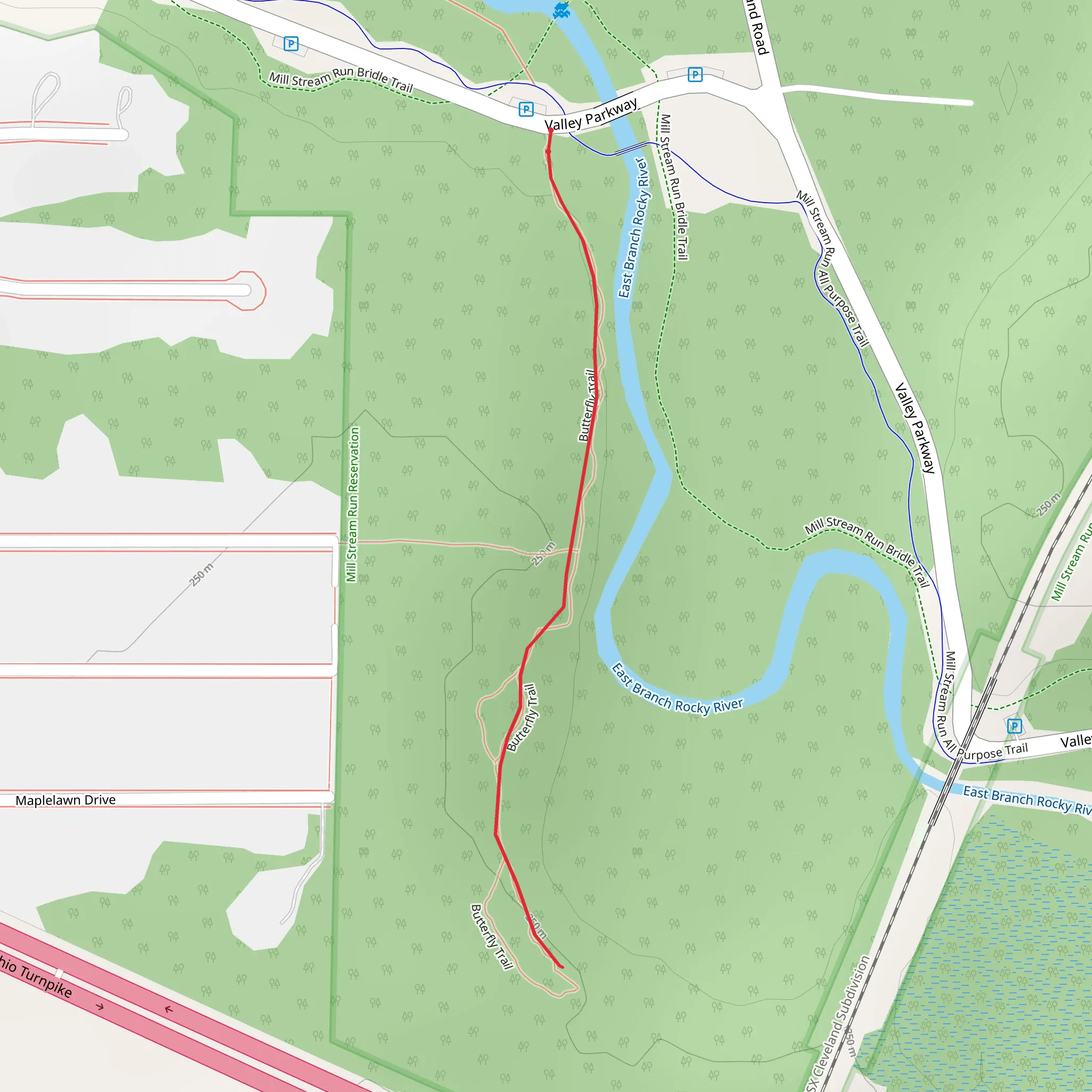 Butterfly Trail mobile static map