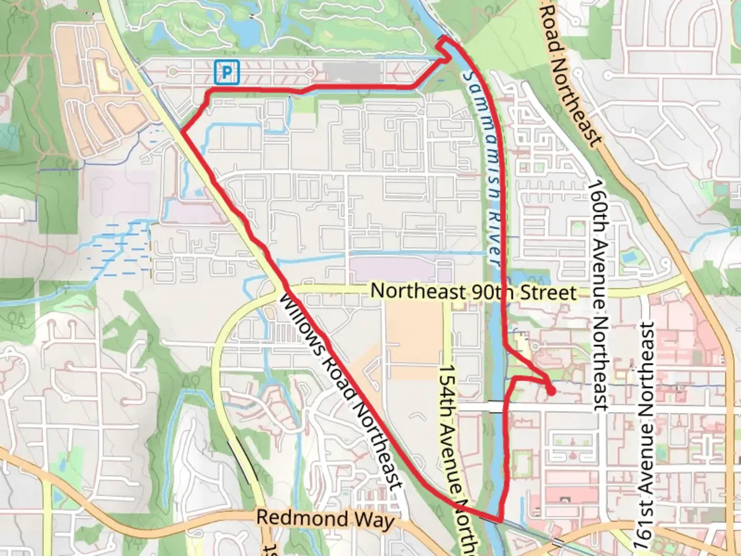 An image depicting the trail Redmond Central Connector Trail and PSE Trail and its surrounding area.