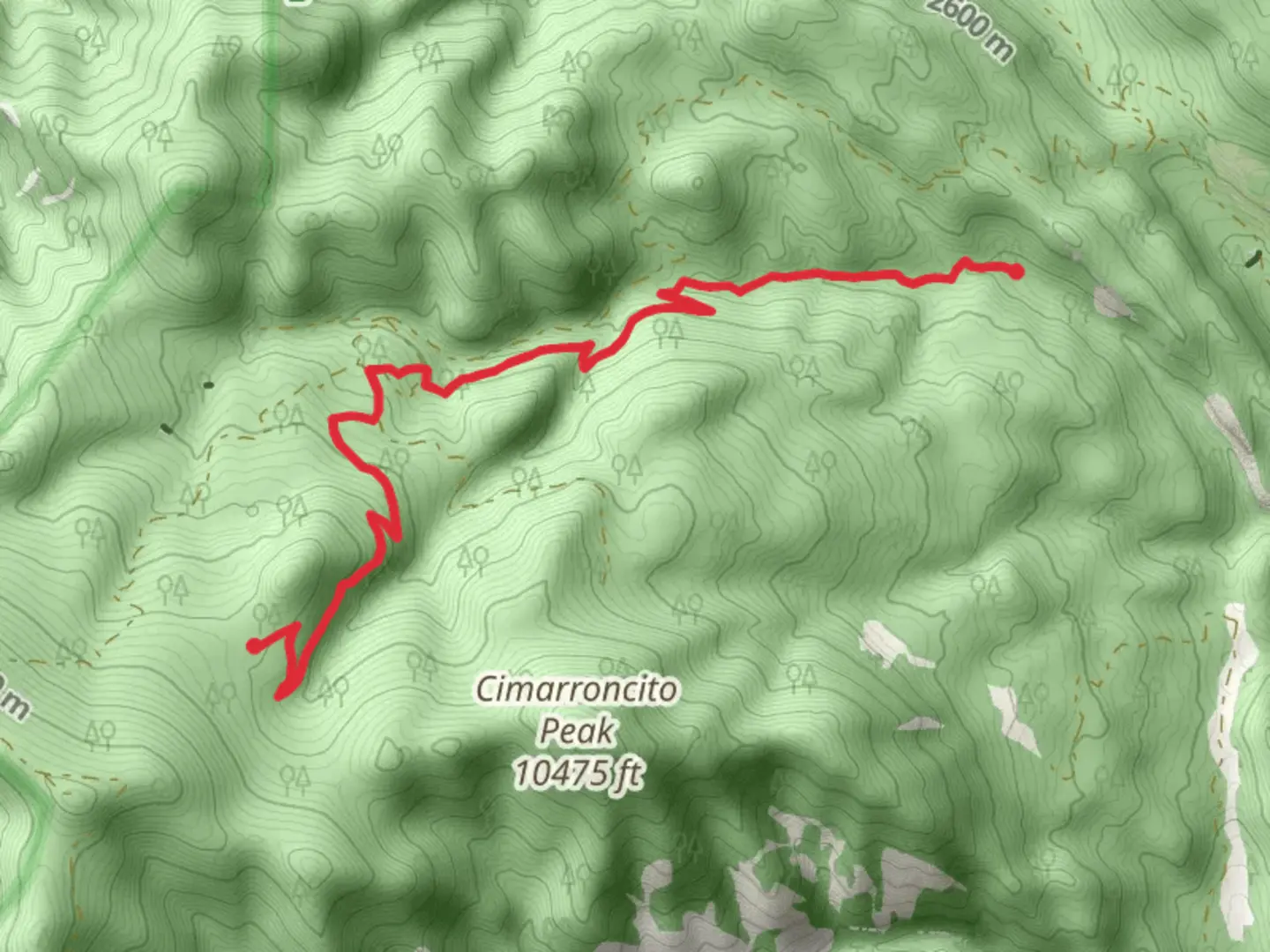 An image depicting the trail Lower Sawmill Camp to Whistle Punk Camp and its surrounding area.